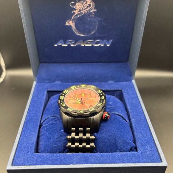 Aragon Sea Charger Pink Dial Automatic 44mm Men’s Watch Limited Edition 28/50 - Picture 4 of 17